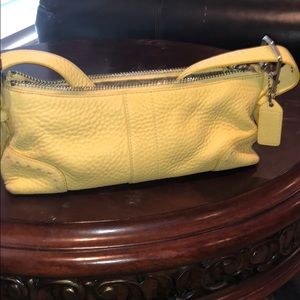 Yellow coach shoulder bag